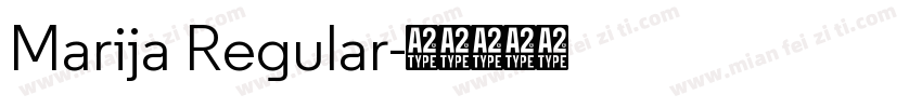Marija Regular字体转换